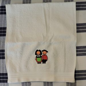 serviette invité blanche